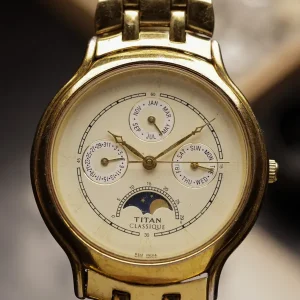 Titan Classique Moonphase Triple Calender (Original Bracelet)- [38mm] Quartz No Minimum Order