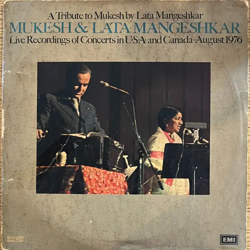 Trusted Brand Mukesh & Lata Mangeshkar – A Tribute To Mukesh By Lata Mangeshkar (Live Recordings Of Concerts In U•S•A• And Canada-August 1976) (Used Vinyl - VG) NJ Marketplace
