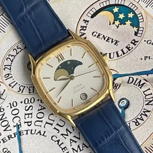 1990’s Titan Moon Phase with Rare Square Case (Quartz) Instant Buy