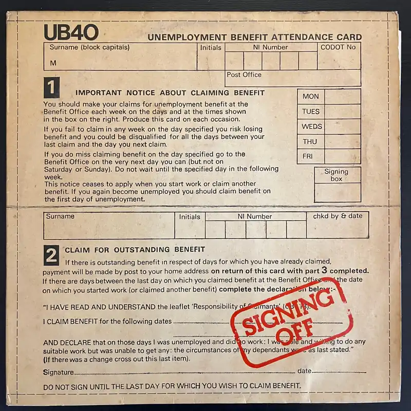 UB40 – Signing Off (Indan Pressing) (Used Vinyl - VG+) LM Marketplace Seasonal Sale