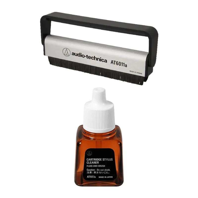 The Pre-Listening Ritual Cleaning Kit: Audio Technica AT6011a Anti-Static Record Brush + Audio Technica AT607a Cartridge Stylus Cleaner Trending
