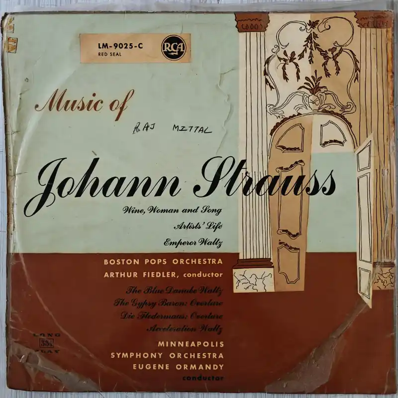 Free Delivery Johann Strauss Jr. - Boston Pops Orchestra, Arthur Fiedler / Minneapolis Symphony Orchestra, Eugene Ormandy – Music Of Johann Strauss (Used Vinyl - VG) PJ Marketplace