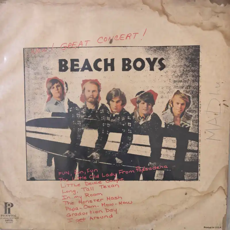 The Beach Boys – Wow! Great Concert! (Used Vinyl - VG) PJ Marketplace Popular