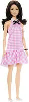 Original Barbie Fashionista Black Hair Pink Gingham Dress