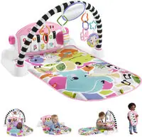 Hassle-Free Returns Glow And Grow Kick & Play Piano Gym Pink