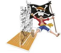 Fast Shipping One Piece - Acryl Bookend - Luffy With His Flag
