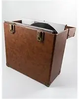 Handmade GPO SWB18BRO 12 IN Vinyl Record Case Brown