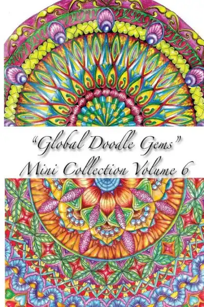 "Global Doodle Gems" Mini Collection Volume 6: Adult Coloring Book "Pocket Gems for you to bring along !" Price Cut
