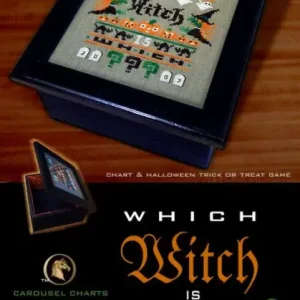 Get Yours Which Witch is Which? Cross Stitch Candy Box Lid with Homonym Brain Teaser Game