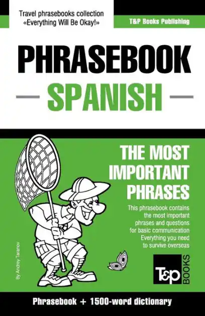 English-Spanish phrasebook and 1500-word dictionary Direct From Factory