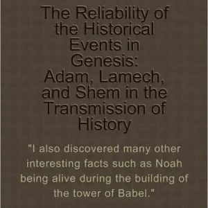 The Reliability of the Historical Events in Genesis: Adam, Lamech, and Shem in the Transmission of History Shop Now