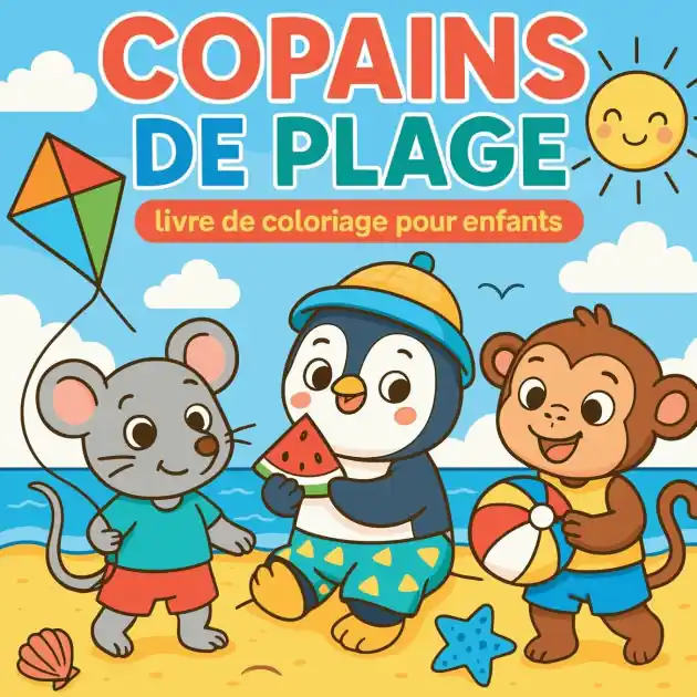 Get Yours Copains de Plage - livre de coloriage pour enfatns