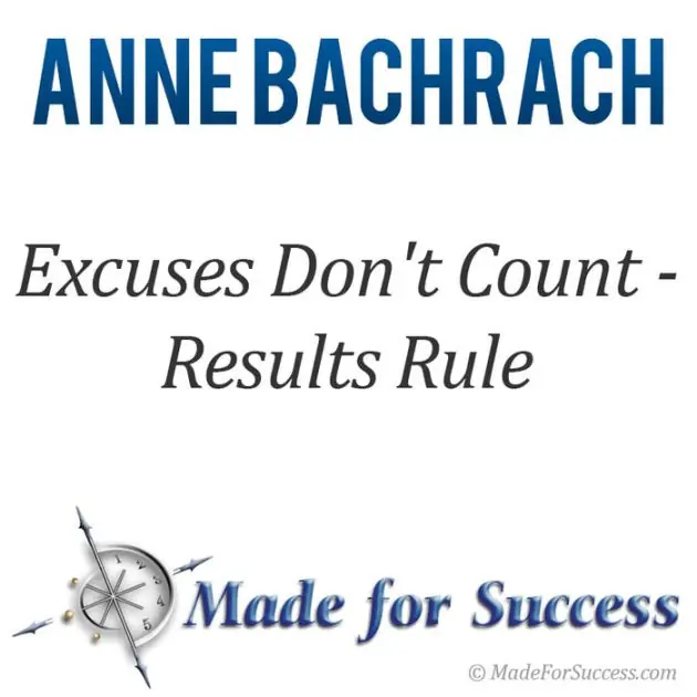 Excuses Don't Count - Results Rule Order Now