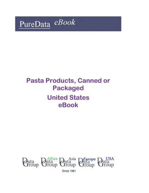 Pasta Products, Canned or Packaged United States Exclusive