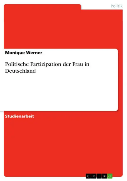 Politische Partizipation der Frau in Deutschland While Supplies Last