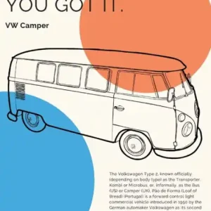 You asked for it. You got it. - VW Camper: College Ruled Line Paper . Classic Car Lovers . 8.5" x 11" (21.59 x 27.94 cm) Last Chance
