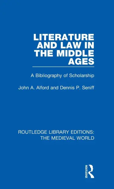 Buy Direct Literature and Law in the Middle Ages: A Bibliography of Scholarship