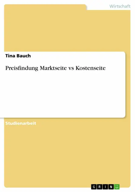 Secure Checkout Preisfindung Marktseite vs Kostenseite