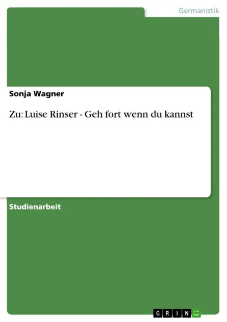 Zu: Luise Rinser - Geh fort wenn du kannst Limited Offer