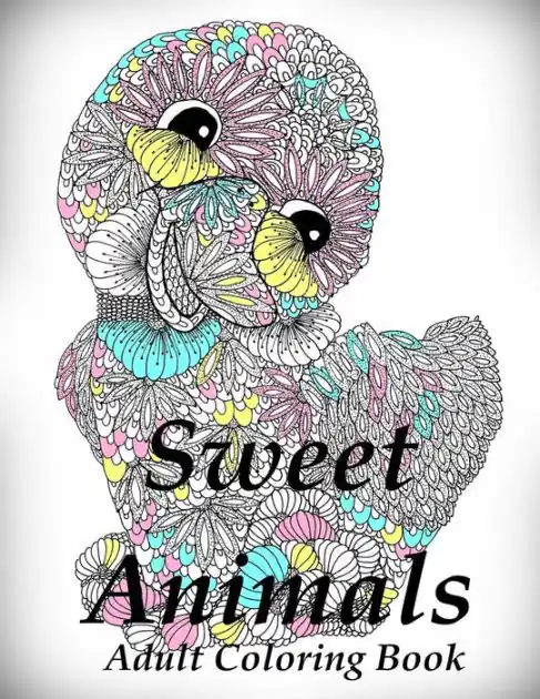 Hot Picks Sweet Animals - Colouring Book (Anti-stress art therapy;-)