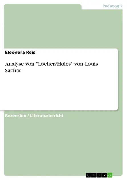Top Pick Analyse von "Löcher/Holes" von Louis Sachar