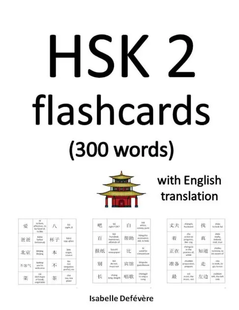 HSK 2 flashcards (300 words) with English translation No Minimum Order
