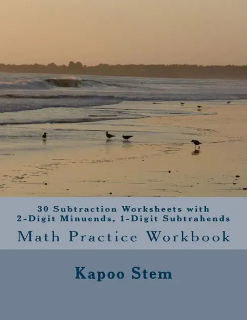 Hot Picks 30 Subtraction Worksheets with 2-Digit Minuends, 1-Digit Subtrahends: Math Practice Workbook